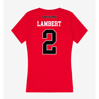 Louisiana - NCAA Women's Volleyball : Lauryn Lambert - Women's V-Neck T-Shirt-1