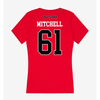 Louisiana - NCAA Football : Jayce Mitchell - Women's V-Neck T-Shirt-1