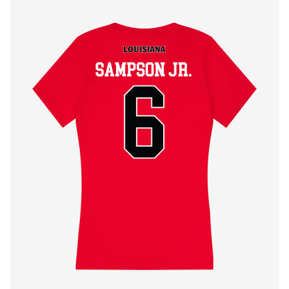 Louisiana - NCAA Football : Shelton Sampson Jr. - Women's V-Neck T-Shirt-1