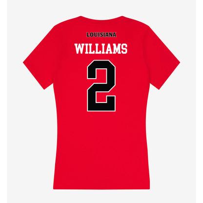 Louisiana - NCAA Football : Ashley Williams - Women's V-Neck T-Shirt-1