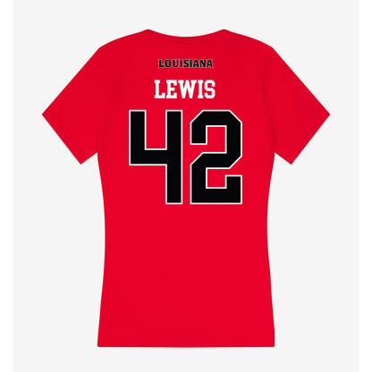 Louisiana - NCAA Baseball : Noah Lewis - Women's V-Neck T-Shirt-1