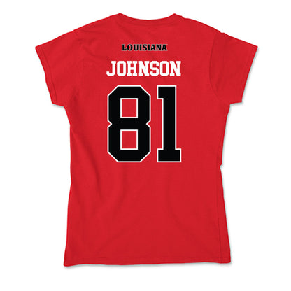 Louisiana - NCAA Football : Jaydon Johnson - Soft Style Women’s T-Shirt-1