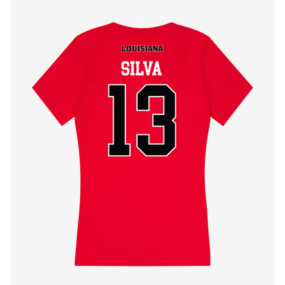 Louisiana - NCAA Women's Basketball : Bianca Silva - Women's V-Neck T-Shirt-1
