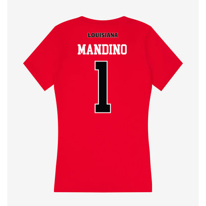 Louisiana - NCAA Baseball : Maddox Mandino - Women's V-Neck T-Shirt-1