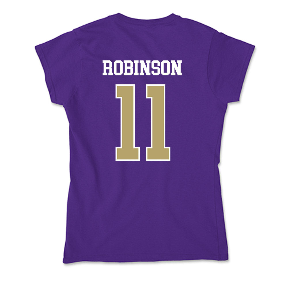 JMU - NCAA Women's Basketball : Bree Robinson - Soft Style Women’s T-Shirt-1