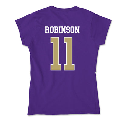 JMU - NCAA Women's Basketball : Bree Robinson - Soft Style Women’s T-Shirt-1