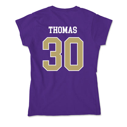 JMU - NCAA Football : Dkwan Thomas - Soft Style Women’s T-Shirt-1