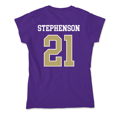 JMU - NCAA Women's Basketball : Zakiya Stephenson - Soft Style Women’s T-Shirt-1