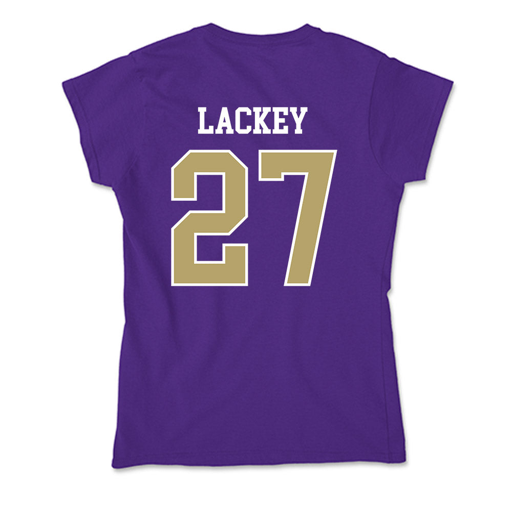 JMU - NCAA Women's Soccer : Ginny Lackey - Soft Style Women’s T-Shirt-1
