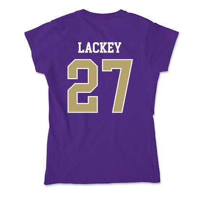 JMU - NCAA Women's Soccer : Ginny Lackey - Soft Style Women’s T-Shirt-1