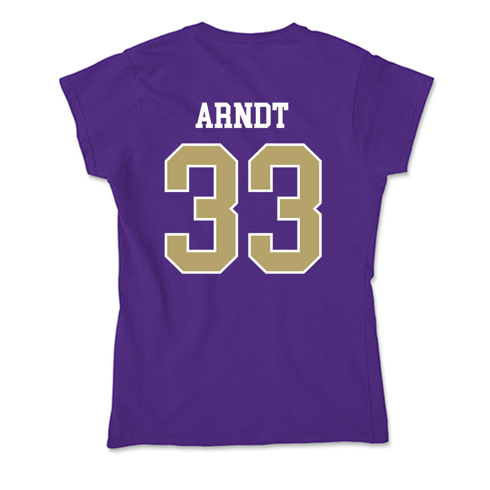 JMU - NCAA Women's Soccer : Aleigha Arndt - Soft Style Women’s T-Shirt-1