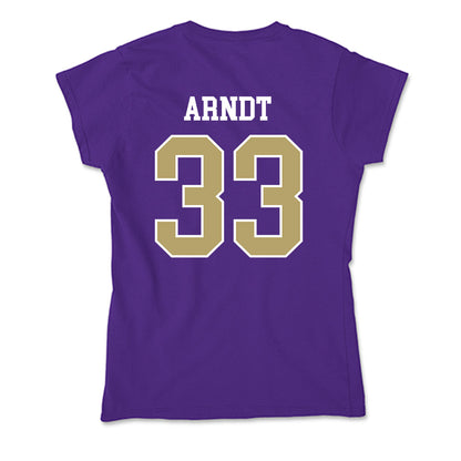 JMU - NCAA Women's Soccer : Aleigha Arndt - Soft Style Women’s T-Shirt-1