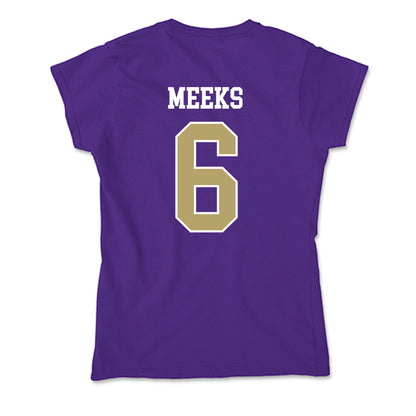 JMU - NCAA Men's Basketball : Ashton Meeks - Soft Style Women’s T-Shirt-1