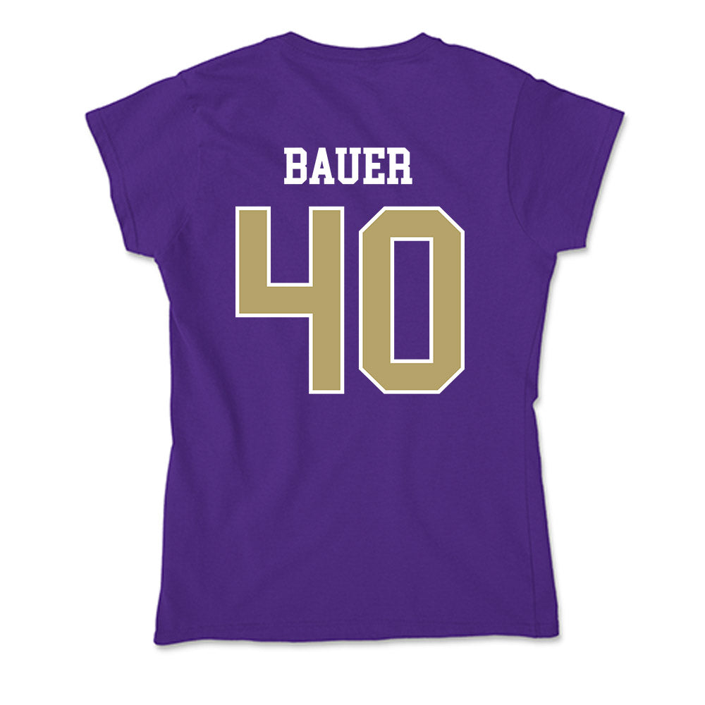 JMU - NCAA Baseball : Patrick Bauer - Soft Style Women’s T-Shirt-1