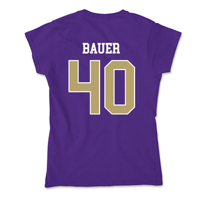JMU - NCAA Baseball : Patrick Bauer - Soft Style Women’s T-Shirt-1