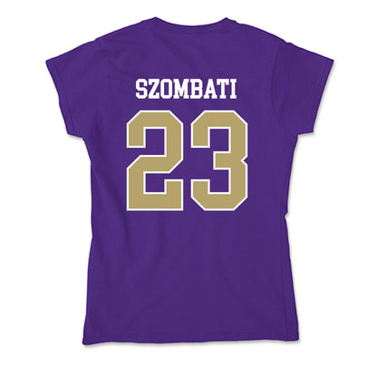 JMU - NCAA Women's Soccer : Kata Szombati - Soft Style Women’s T-Shirt-1