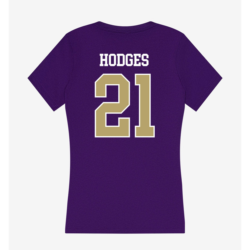 JMU - NCAA Softball : Ava Hodges - Women's V-Neck T-Shirt-1
