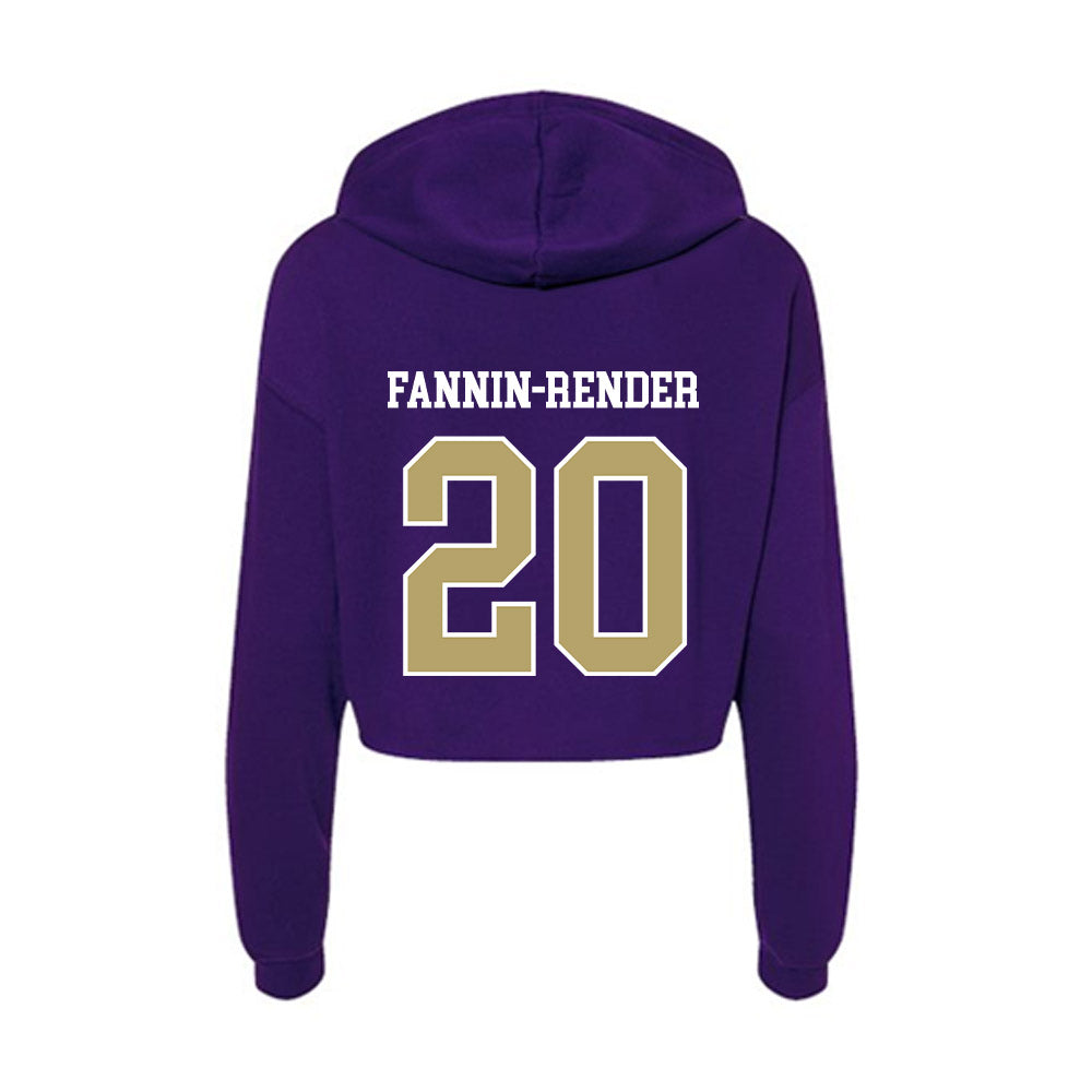 JMU - NCAA Football : Malachi Fannin-Render - Women's Crop Fleece Hoodie-1