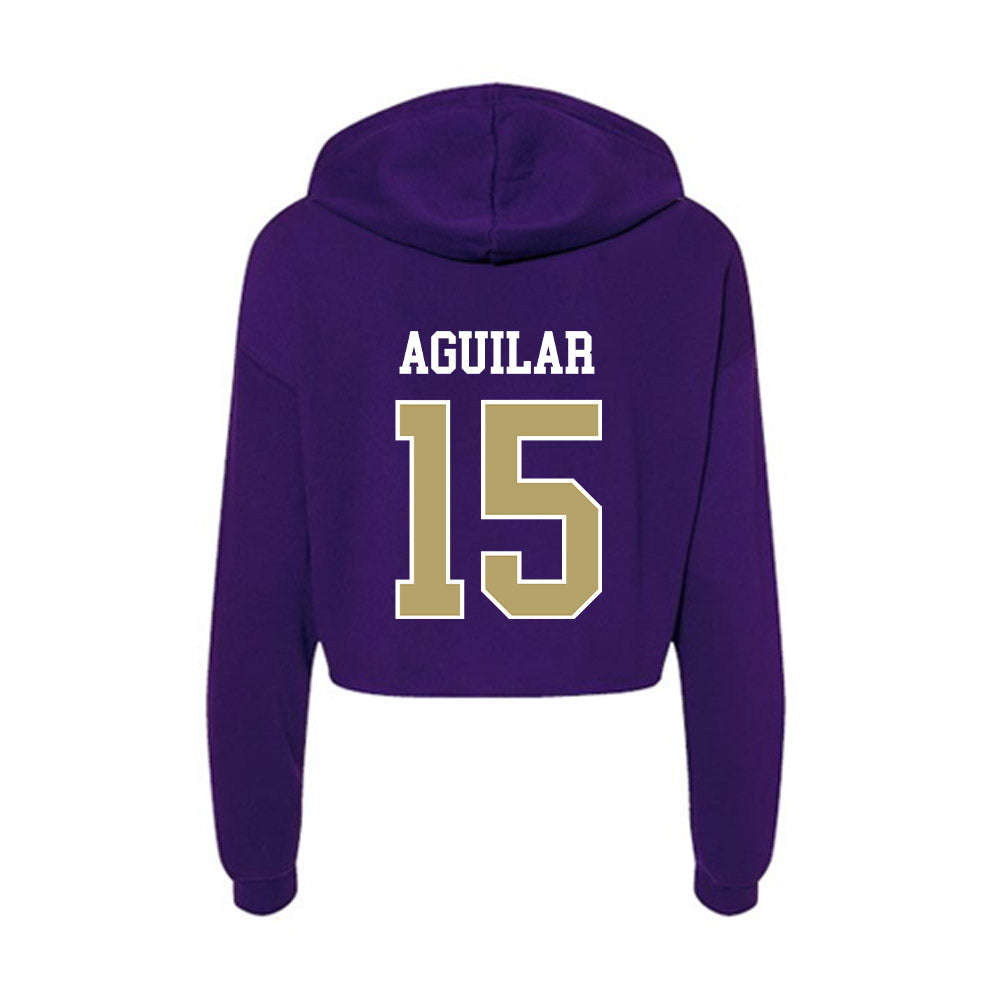 JMU - NCAA Men's Soccer : Jeffrey Aguilar - Women's Crop Fleece Hoodie-1