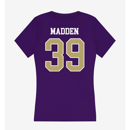JMU - NCAA Baseball : Griffin Madden - Women's V-Neck T-Shirt-1