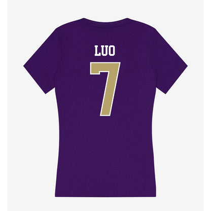 JMU - NCAA Women's Soccer : Gloria Luo - Women's V-Neck T-Shirt-1