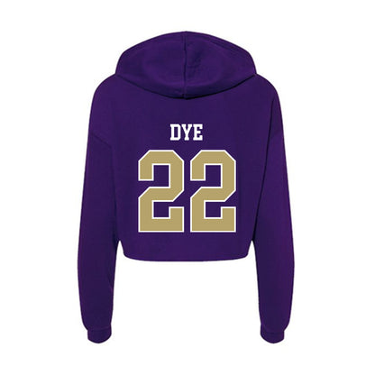 JMU - NCAA Football : Trashon Dye - Women's Crop Fleece Hoodie-1