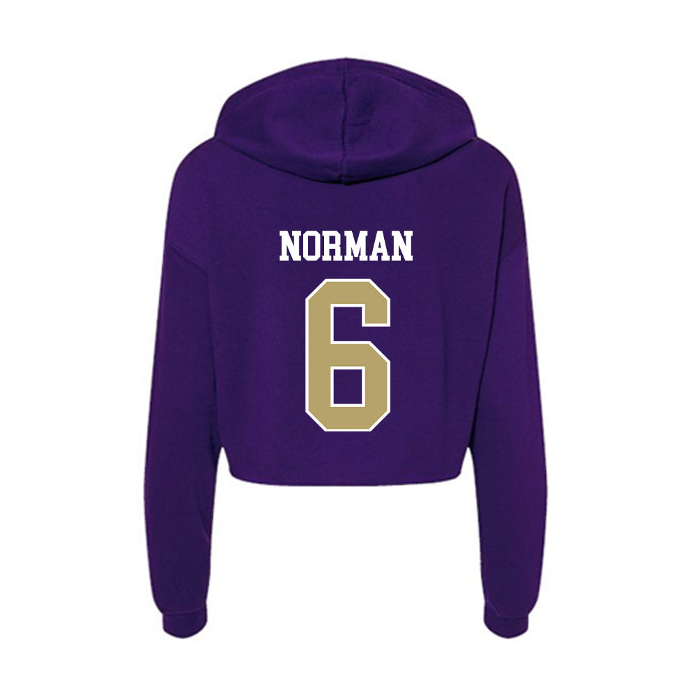 JMU - NCAA Women's Volleyball : Addie Norman - Women's Crop Fleece Hoodie-1