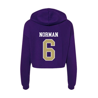 JMU - NCAA Women's Volleyball : Addie Norman - Women's Crop Fleece Hoodie-1