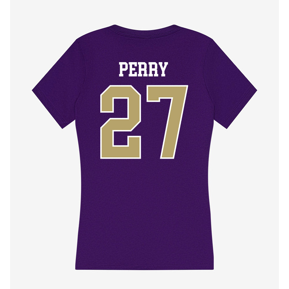 JMU - NCAA Football : Josiah Perry - Women's V-Neck T-Shirt-1