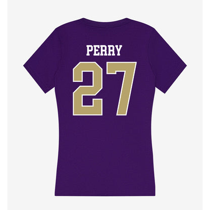 JMU - NCAA Football : Josiah Perry - Women's V-Neck T-Shirt-1