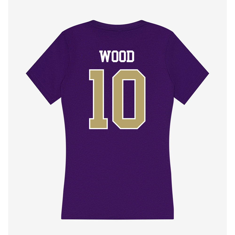 JMU - NCAA Women's Lacrosse : Sammy Wood - Women's V-Neck T-Shirt-1