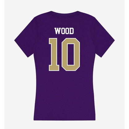 JMU - NCAA Women's Lacrosse : Sammy Wood - Women's V-Neck T-Shirt-1
