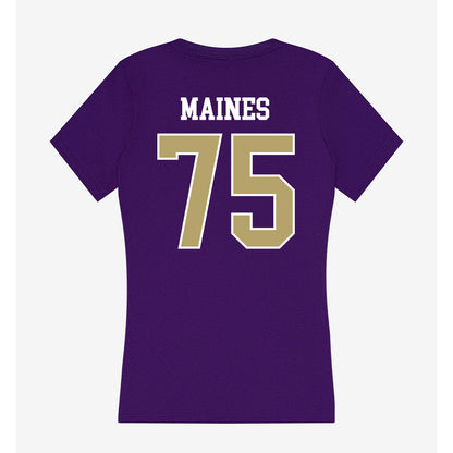 JMU - NCAA Football : Wyatt Maines - Women's V-Neck T-Shirt-1