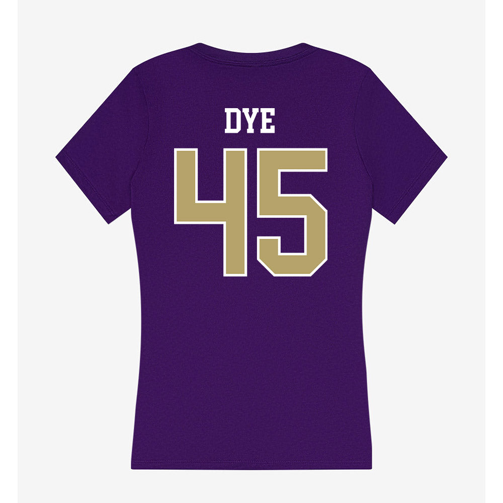 JMU - NCAA Football : Trashon Dye - Women's V-Neck T-Shirt-1