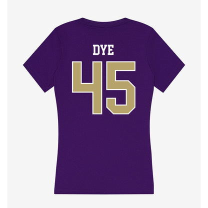 JMU - NCAA Football : Trashon Dye - Women's V-Neck T-Shirt-1