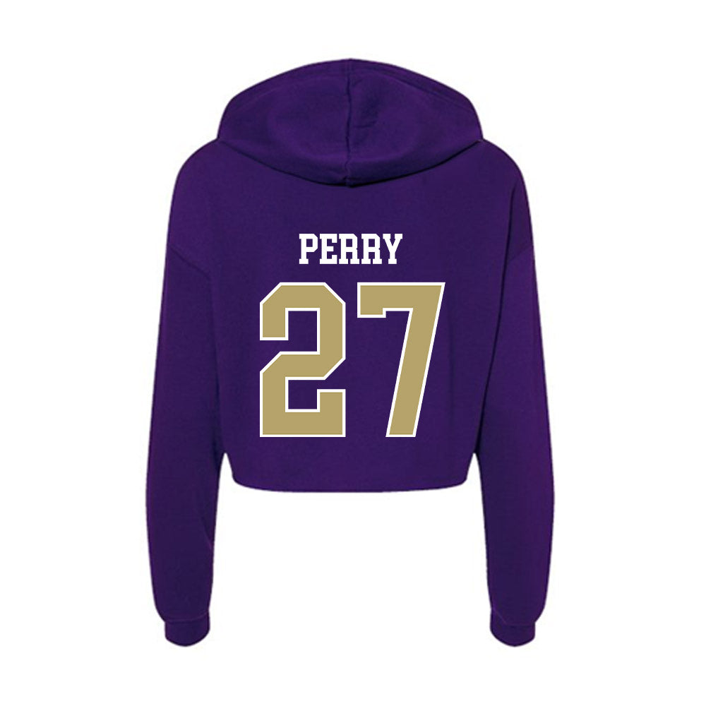 JMU - NCAA Football : Josiah Perry - Women's Crop Fleece Hoodie-1