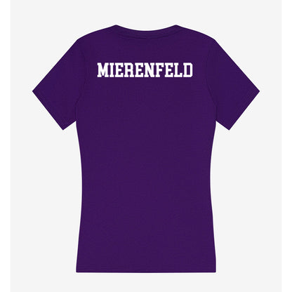 JMU - NCAA Women's Swimming & Diving : Ellie Mierenfeld - Women's V-Neck T-Shirt-1