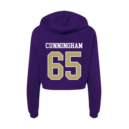 JMU - NCAA Football : Parker Cunningham - Women's Crop Fleece Hoodie-1