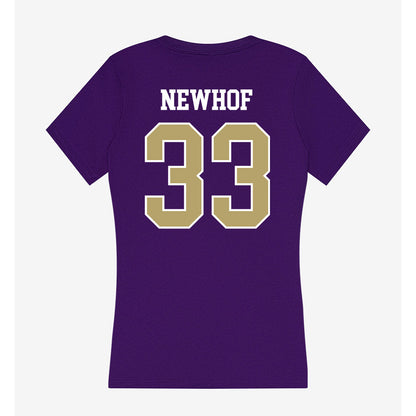 JMU - NCAA Men's Basketball : Gabe Newhof - Women's V-Neck T-Shirt-1