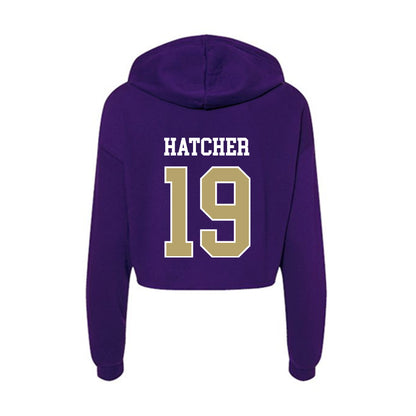 JMU - NCAA Softball : E.G. Hatcher - Women's Crop Fleece Hoodie-1