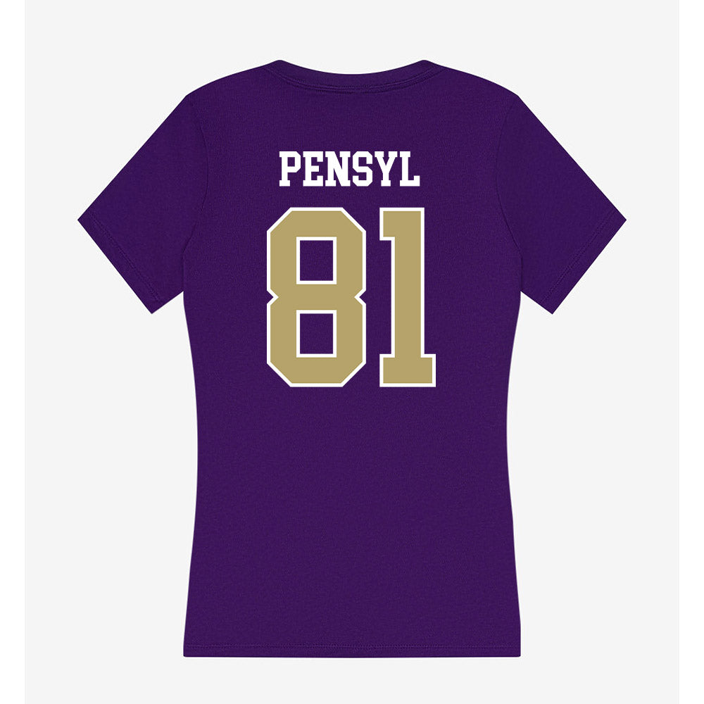 JMU - NCAA Football : Chase Pensyl - Women's V-Neck T-Shirt-1