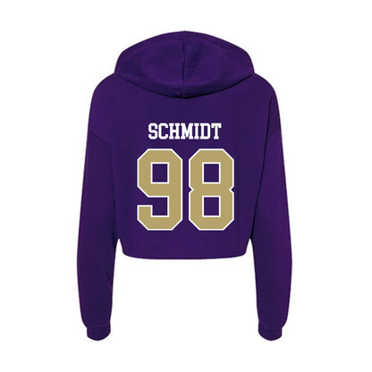 JMU - NCAA Football : Turner Schmidt - Women's Crop Fleece Hoodie-1