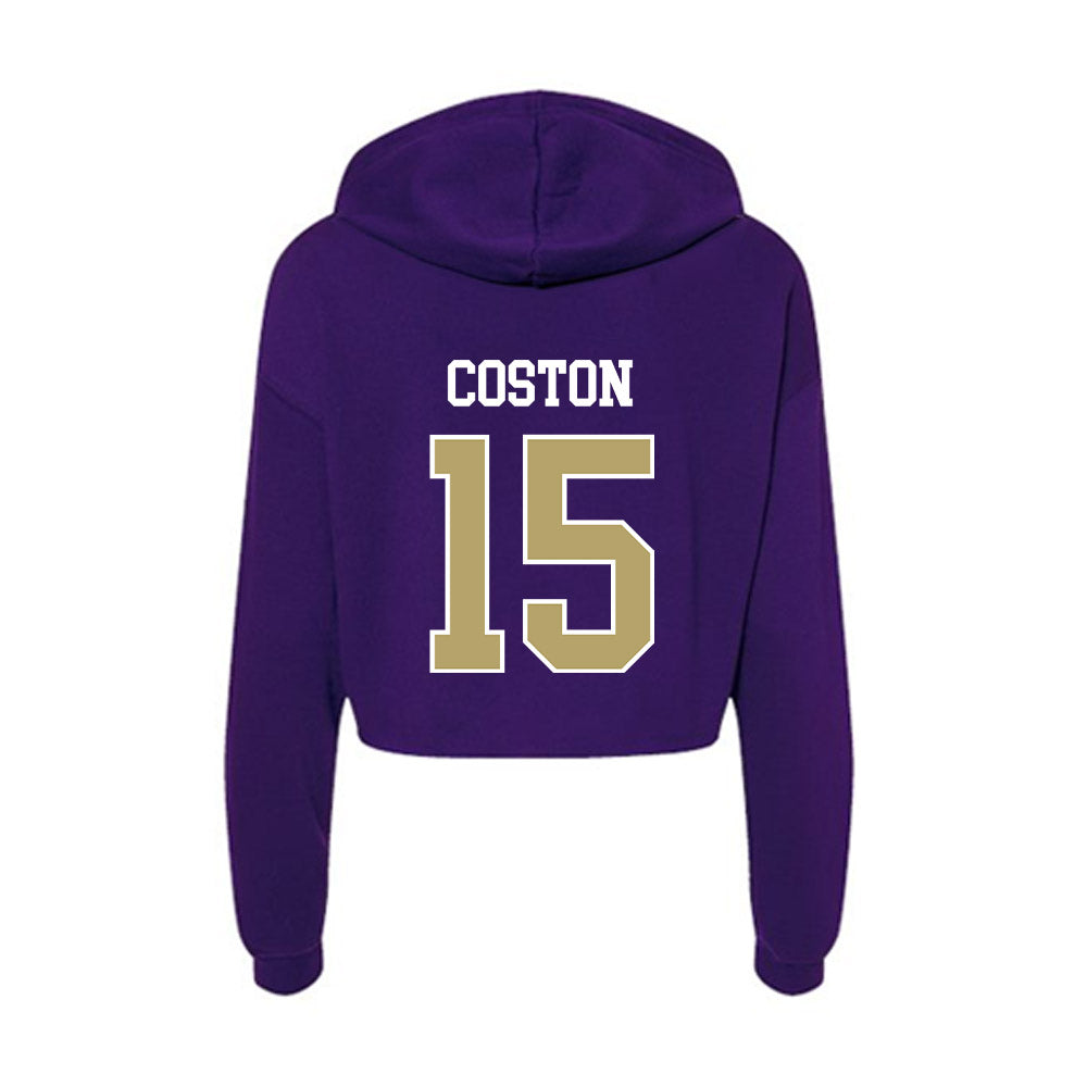 JMU - NCAA Women's Soccer : Bailey Coston - Women's Crop Fleece Hoodie-1