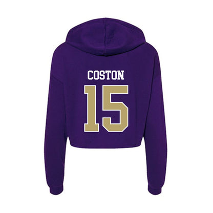 JMU - NCAA Women's Soccer : Bailey Coston - Women's Crop Fleece Hoodie-1