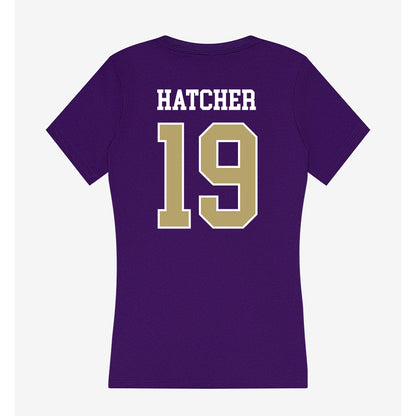 JMU - NCAA Softball : E.G. Hatcher - Women's V-Neck T-Shirt-1