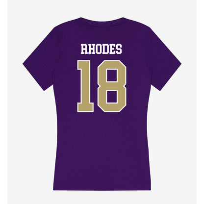 JMU - NCAA Football : Jase Rhodes - Women's V-Neck T-Shirt-1