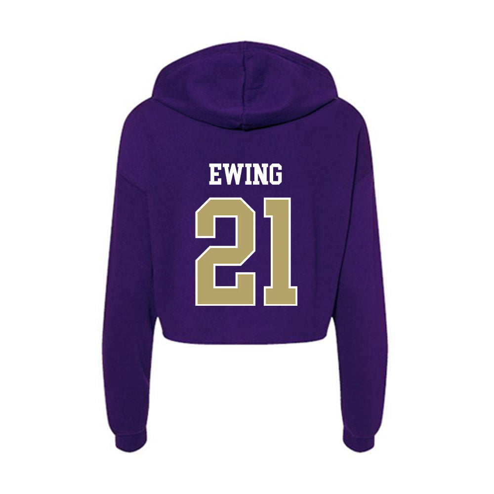 JMU - NCAA Women's Lacrosse : Caroline Ewing - Women's Crop Fleece Hoodie-1