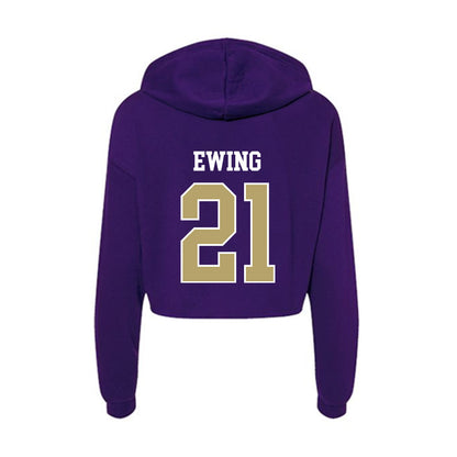 JMU - NCAA Women's Lacrosse : Caroline Ewing - Women's Crop Fleece Hoodie-1