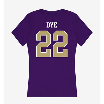 JMU - NCAA Football : Trashon Dye - Women's V-Neck T-Shirt-1