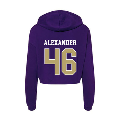JMU - NCAA Baseball : Luke Alexander - Women's Crop Fleece Hoodie-1